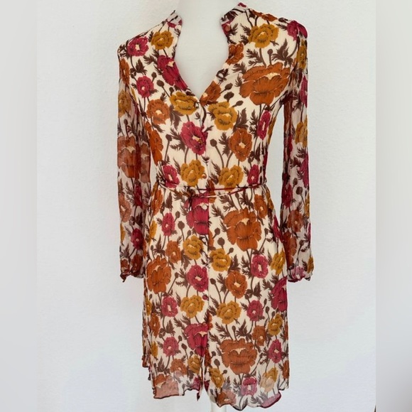 Massimo Dutti Silk Floral dress - Picture 1 of 8